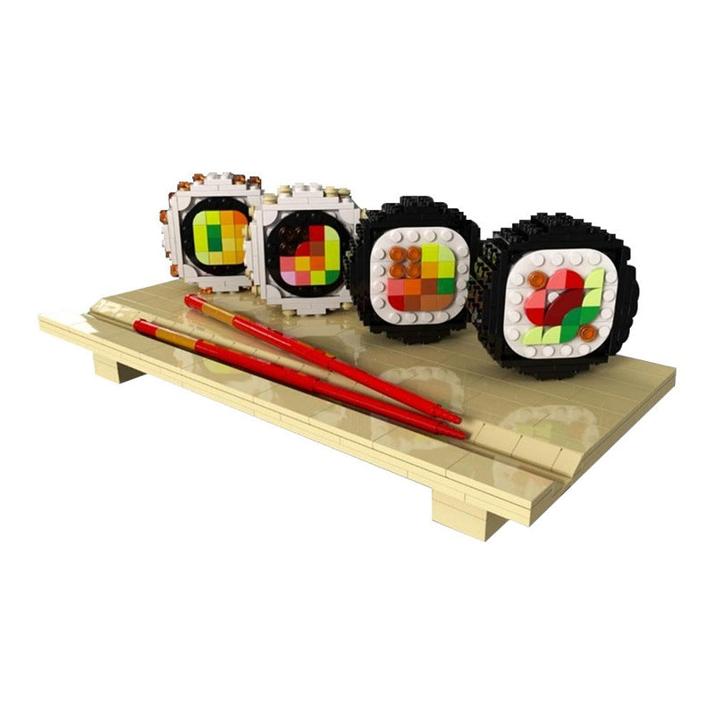 Sushi Board MOC Building Kit | Japanese Food Display Art Model - 4
