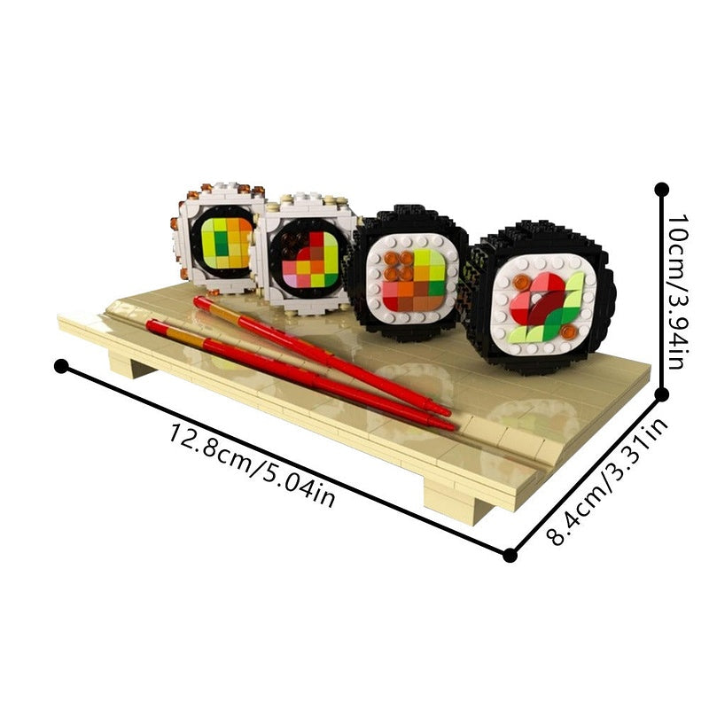 Sushi Board MOC Building Kit | Japanese Food Display Art Model - 5