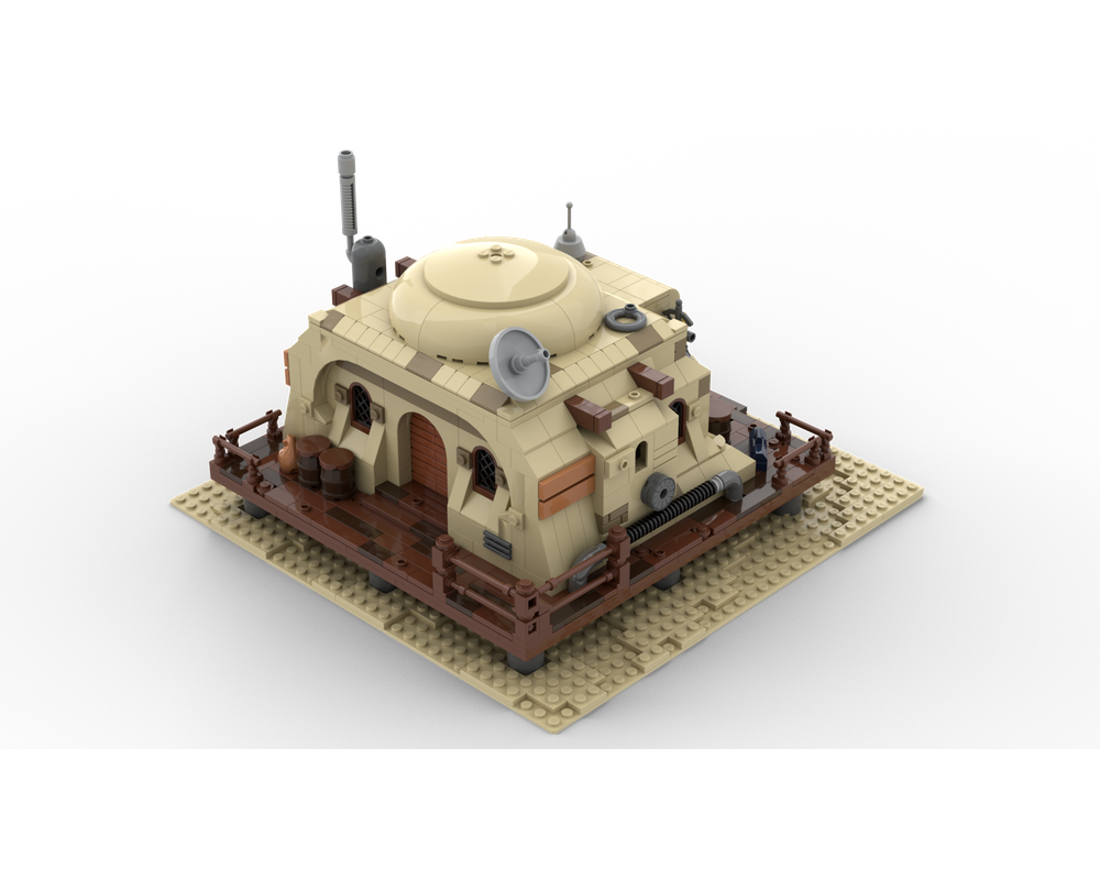 sw tatooine mos eisley building kit | star wars | lego compatible moc - 1
