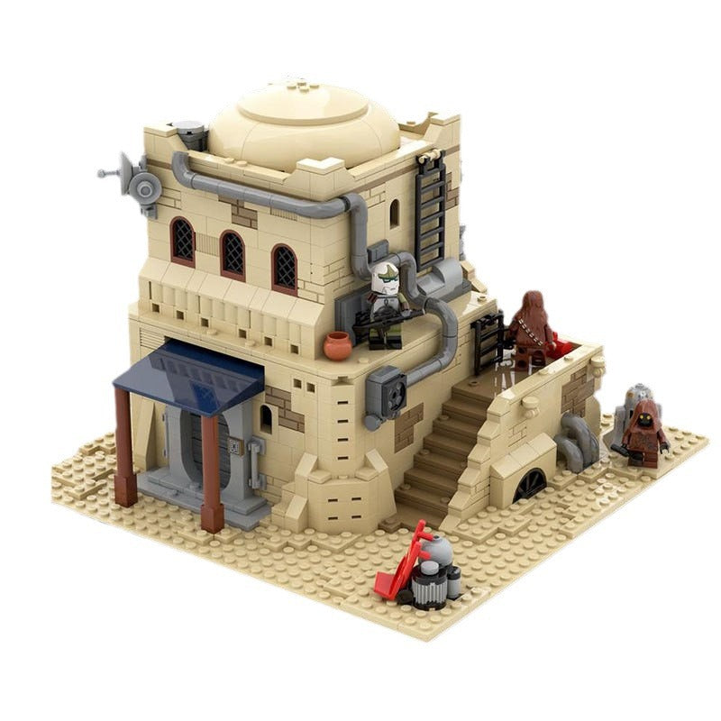sw tatooine mos eisley desert house building set | moc-123177 - 3