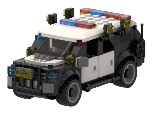 SWAT/Special Forces Police SUV Building Kit | LEGO-Compatible MOC - 1