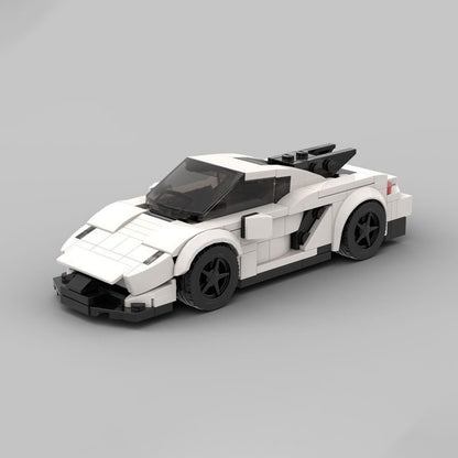 Swedish Extreme Velocity Hypercar Building Kit | LEGO-Compatible MOC - 1