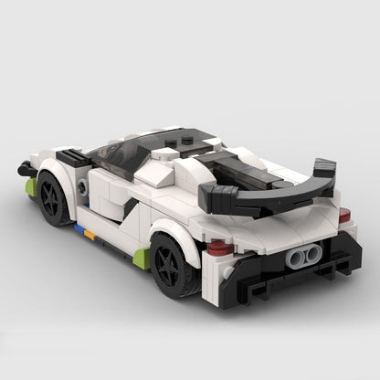 Swedish Hypercar Dihedral Doors MOC Building Kit | Supercar Vehicle Model - 7