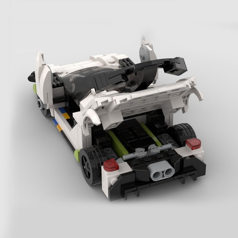 Swedish Hypercar Dihedral Doors MOC Building Kit | Supercar Vehicle Model - 9