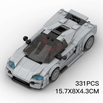 Swedish Hypercar Tail-Fin Liftable Building Kit | LEGO-Compatible MOC - 6