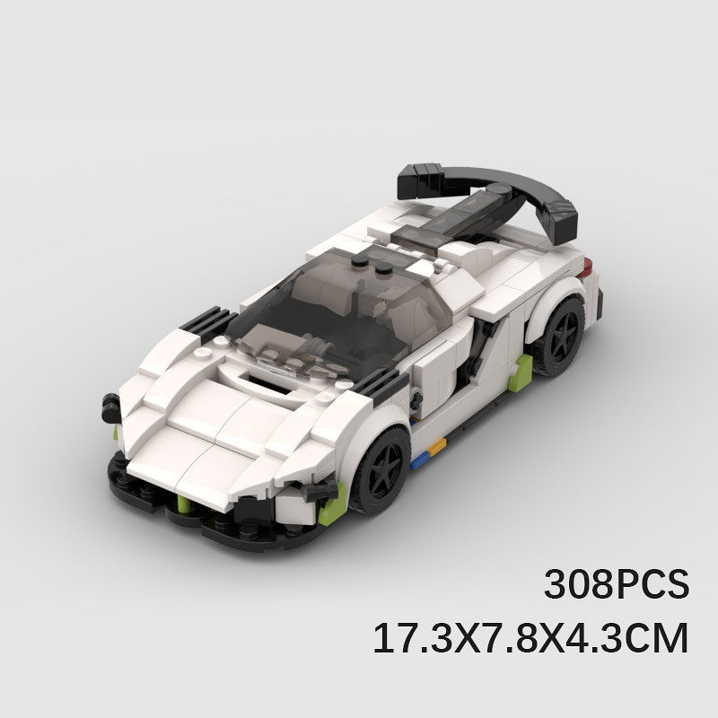 Swedish Hypercar with Dihedral Doors Building Kit | LEGO-Compatible MOC - 1