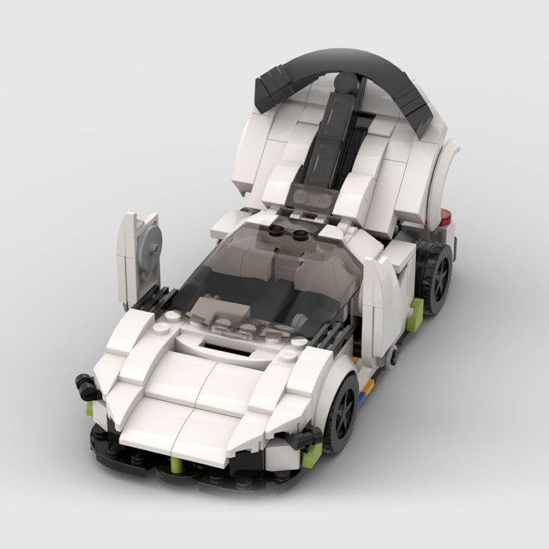 Swedish Hypercar with Dihedral Doors Building Kit | LEGO-Compatible MOC - 7