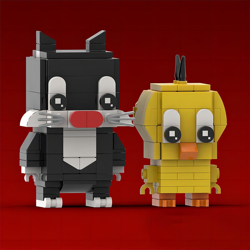 sylvester& tweety building kit | looney tunes | lego compatible moc - 3