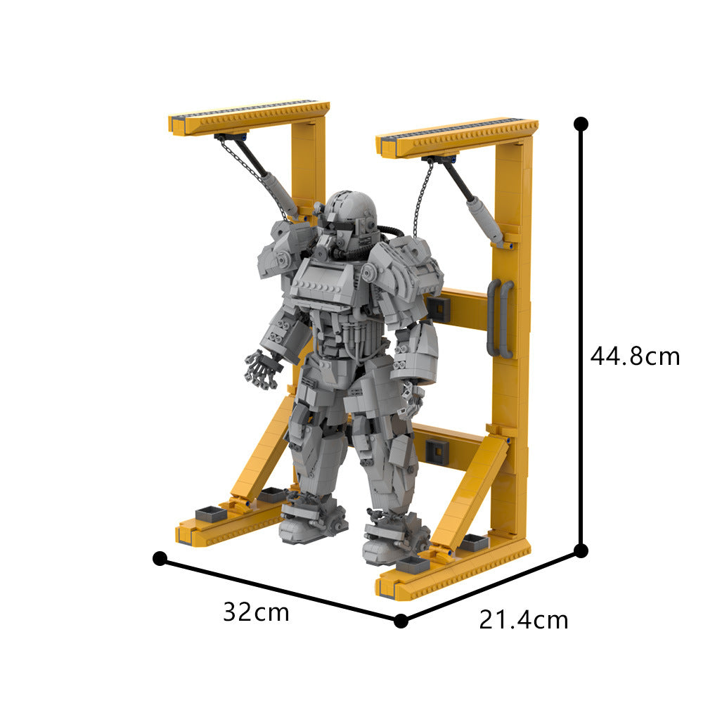 t-60 powered combat infantry armor moc building set - fallout - 4