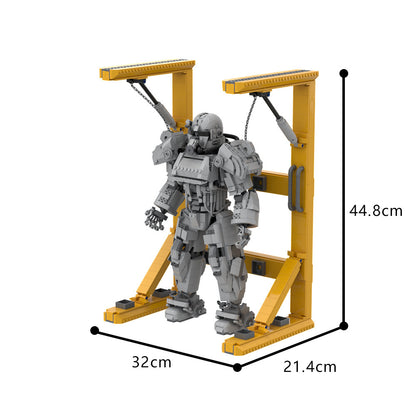 t-60 powered combat infantry armor moc building set - fallout - 4