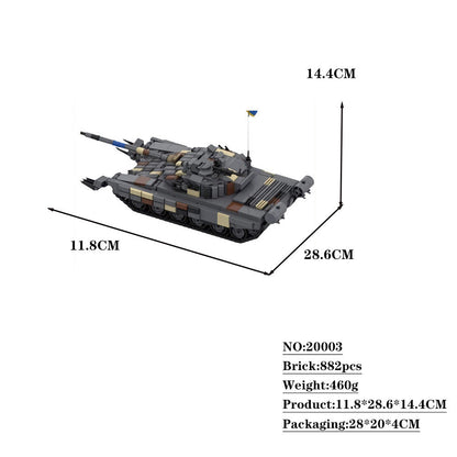 t-72av ukraine tank building set | moc-157653 - 4
