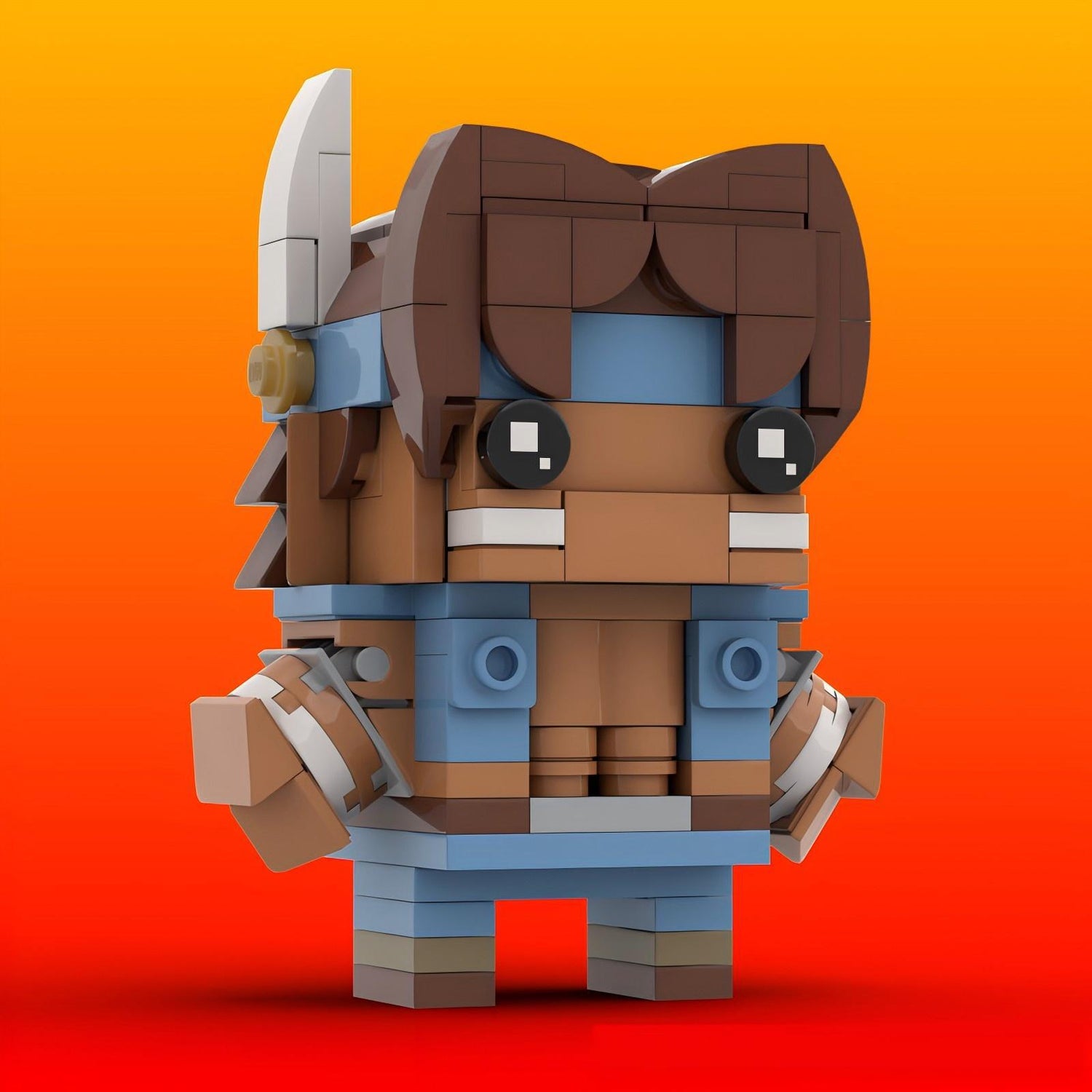 t. hawk brickheadz building kit | street fighter | moc-92741 - 3