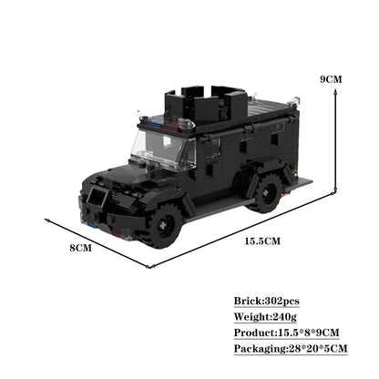 Tactical Armored Gendarmerie Vehicle Building Kit | LEGO-Compatible MOC - 4
