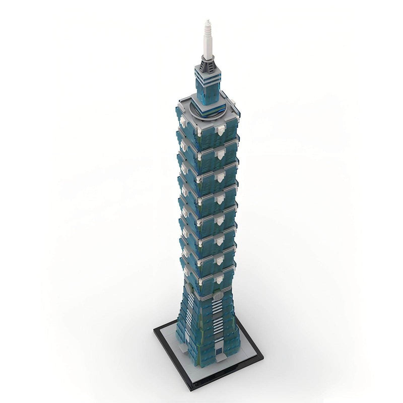 Taipei 101 MOC Skyscraper Building Kit 1:800 Scale Skyline Model Display Set - 3