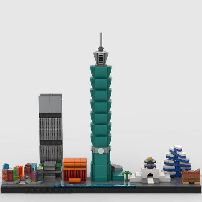 Taipei Skyline Building Kit | Taiwan Architecture LEGO-Compatible MOC - 2