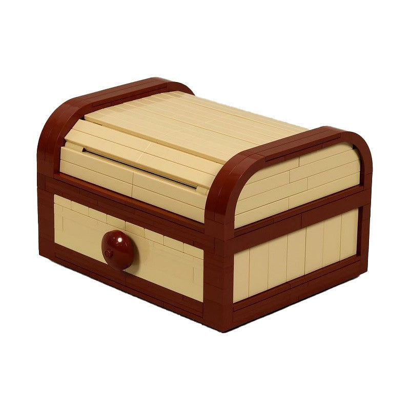 Tambour Roll-Top Storage MOC Building Kit | Functional Desk Organizer - 1