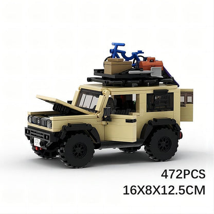 Tan Compact Off-Road Mini SUV MOC Building Kit | 4x4 Adventure Model - 5