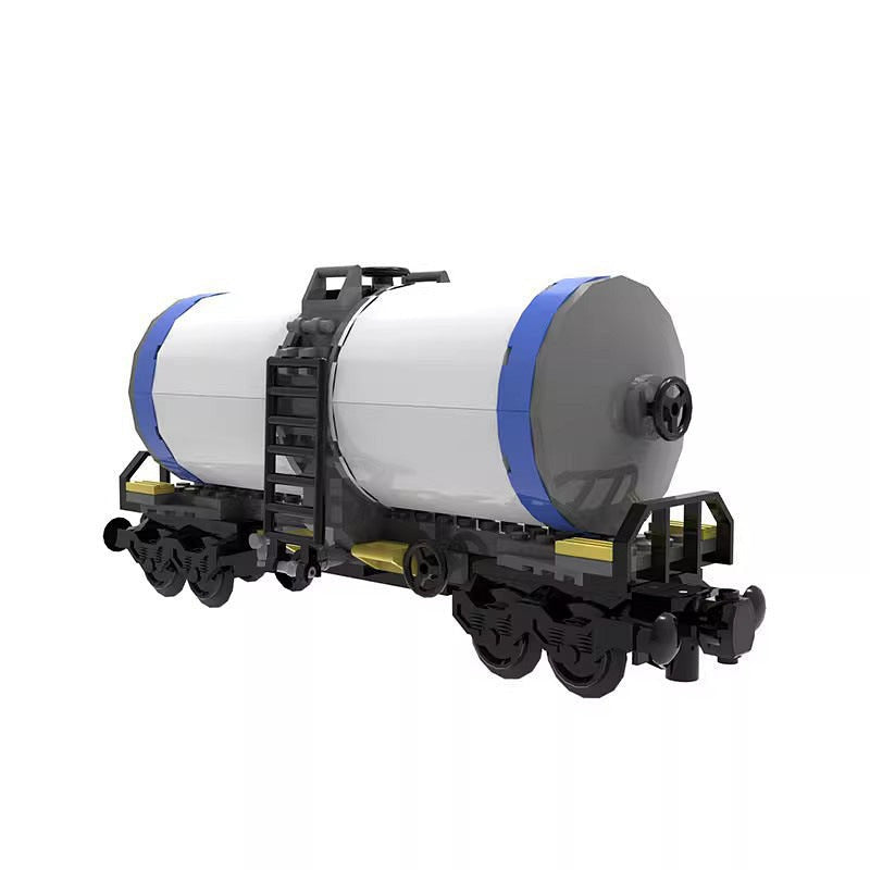 Tanker Wagon MOC Freight Train Building Kit | Rail Cargo Car Model Set - 2