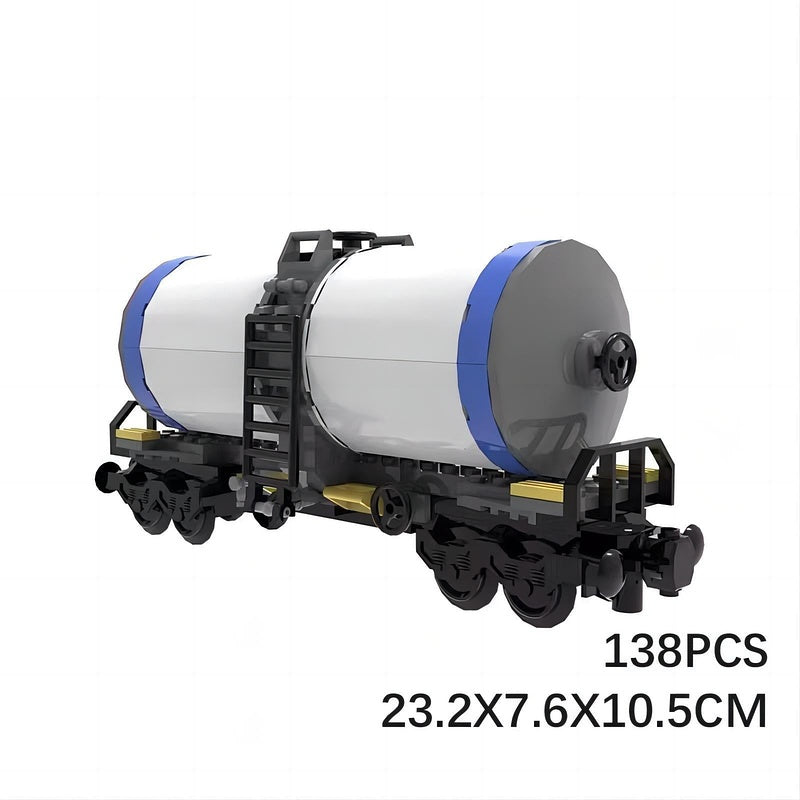 Tanker Wagon MOC Freight Train Building Kit | Rail Cargo Car Model Set - 5