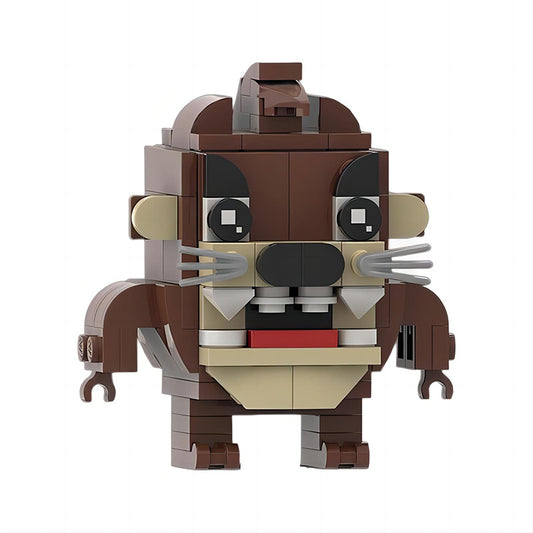 tasmanian devil brickheadz building kit | looney tunes | lego compatible moc - 2