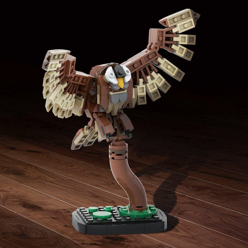 Tawny Owl MOC Building Kit | Landing Pose Bird Display Model - 2