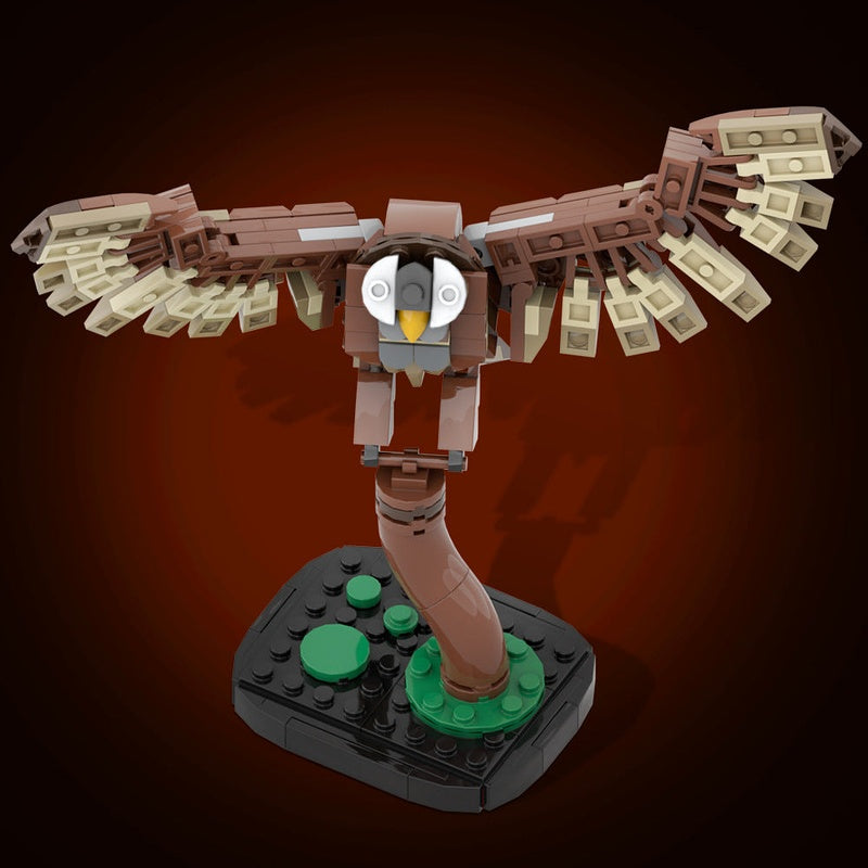 Tawny Owl MOC Building Kit | Landing Pose Bird Display Model - 3