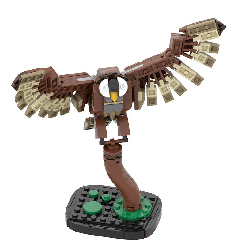 Tawny Owl MOC Building Kit | Landing Pose Bird Display Model - 5