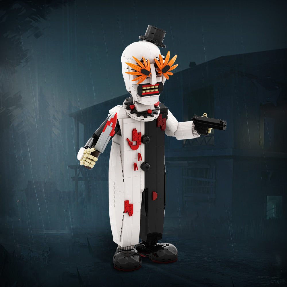 Terrifying Monochrome Clown Figure Building Kit 3