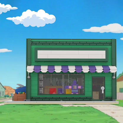 the android's dungeon & baseball card shop building set | the simpsons | moc-223229 - 2