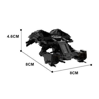 the bat - batwing building set | batman| moc-123989 - 4