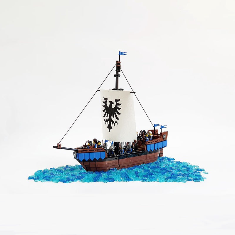 The Black Serpent Medieval Cog Ship MOC Building Kit - 2