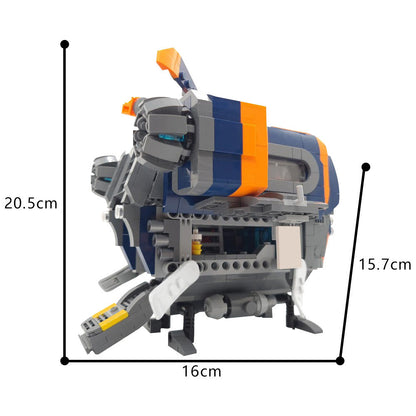 The Blue Fox Spaceship Building Kit | LEGO-Compatible MOC - 4