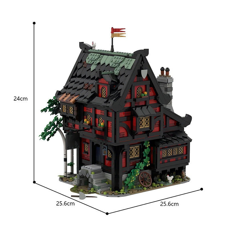 The Crusader's Inn MOC Building Kit | Medieval Viking House Architecture - 5