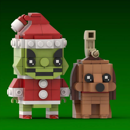 the grinch & max brickheadz building kit | dr. seuss | moc-167961 - 3
