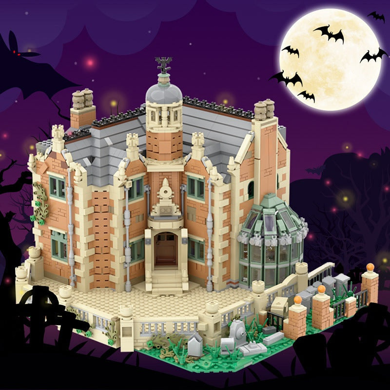 The Haunted Manor MOC Building Kit | Gothic Halloween House Architecture - 2