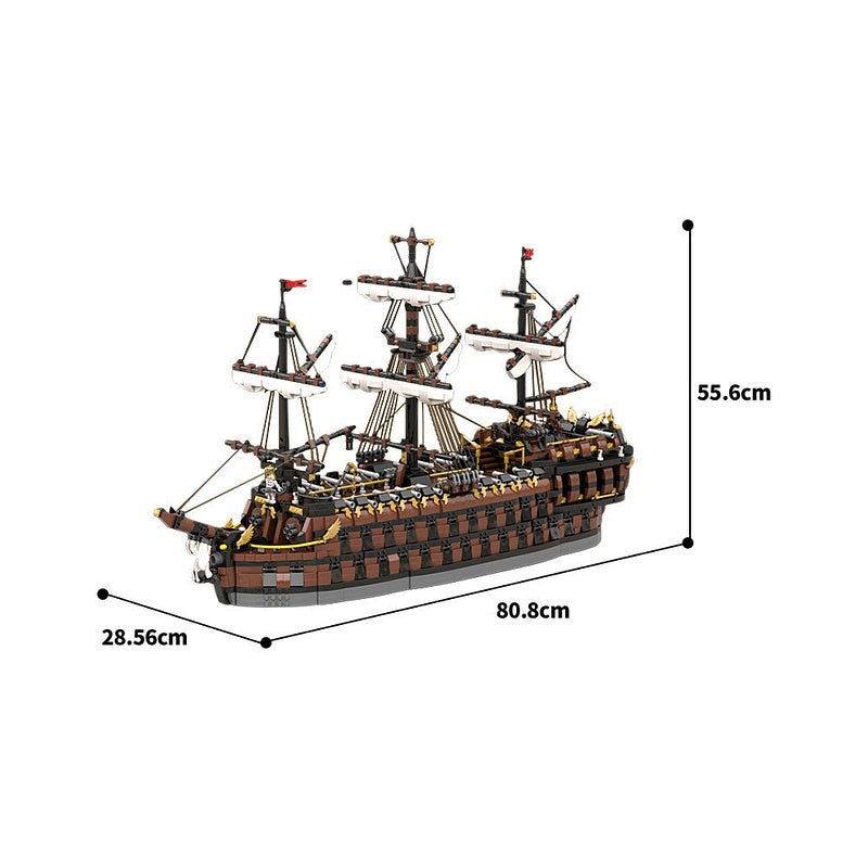 The Phantom Dancer MOC Fantasy Pirate Ship Building Kit - 4