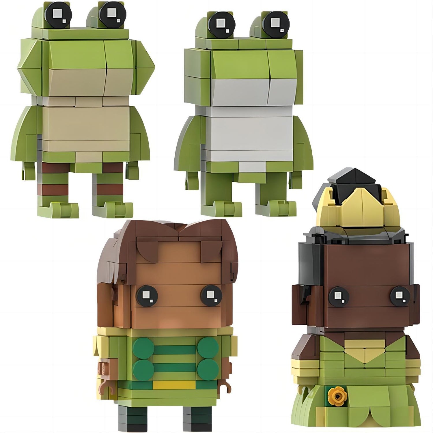 the princess and the frog brickheadz building kit | moc-148196 - 1