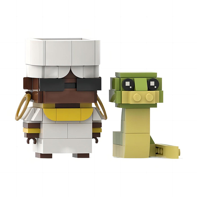 the princess and the frog brickheadz building kit | moc-148196 - 5