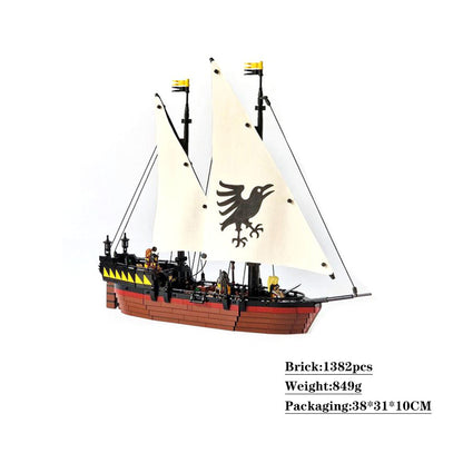 the raven claw pirate ship building set | moc-150662 - 4