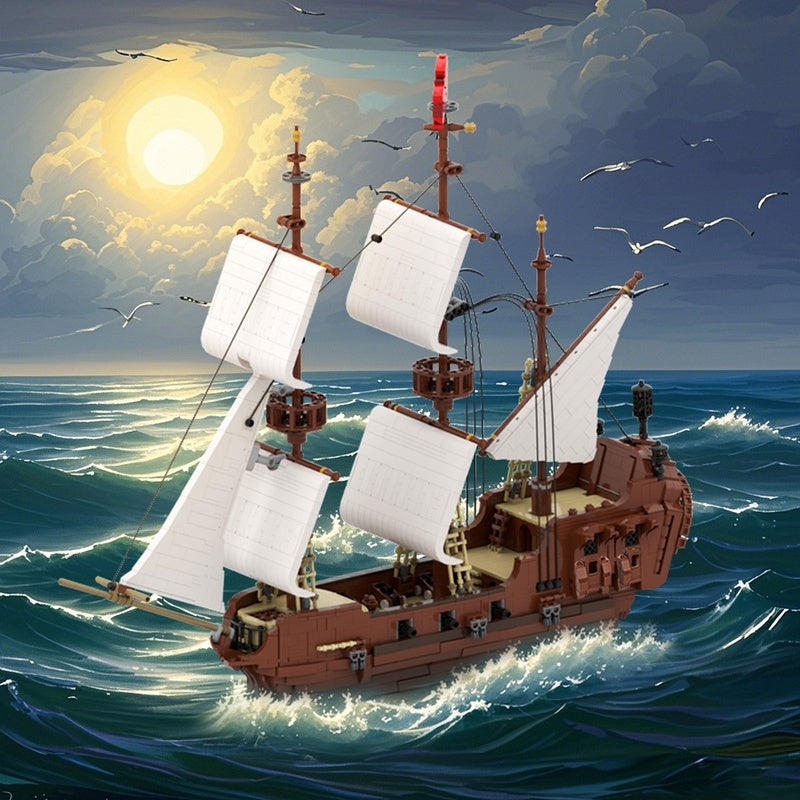 The Return of The Death of a Sailsman Pirate Ship Building Kit | Compatible MOC - 2