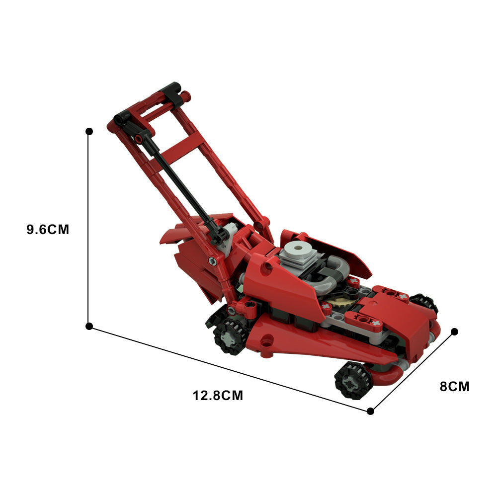 the rich kid lawn mower building set | moc-132455 - 4