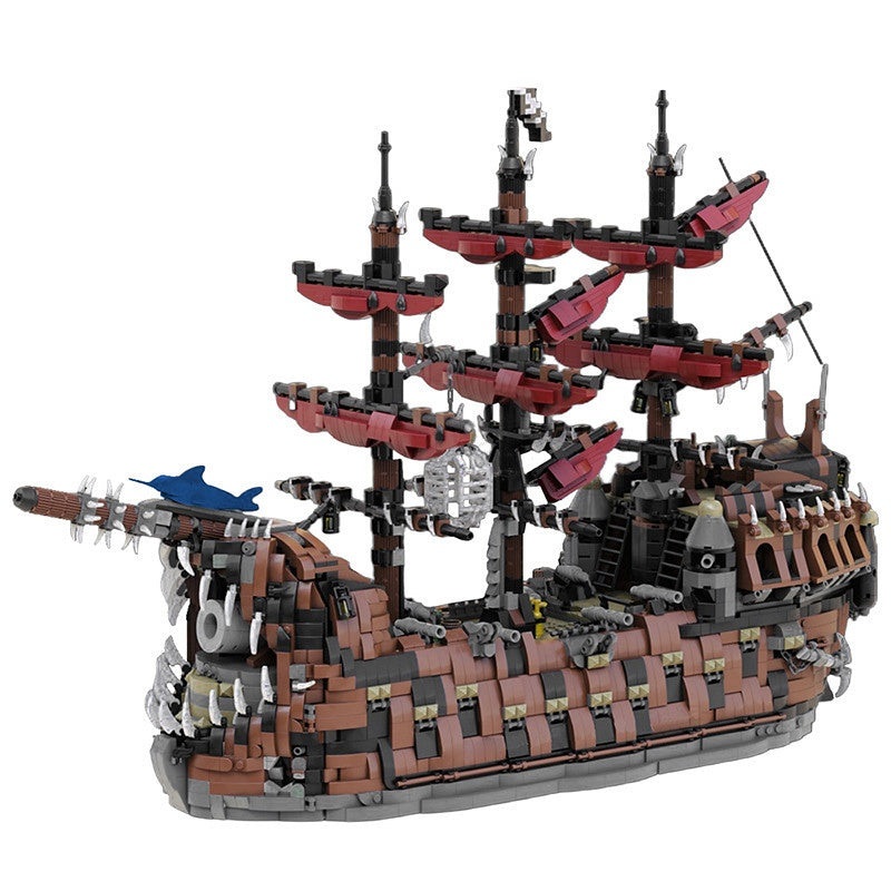 The Ruined King MOC Pirate Ship Building Kit | Fantasy Warship Model - 1
