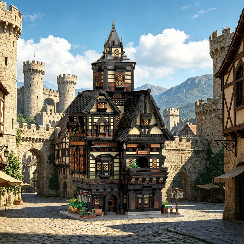 The Sage's Towerhouse MOC Medieval Modular Building Kit | Fantasy Tower - 1