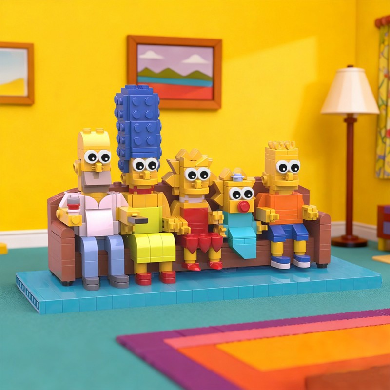the simpsons family 5-pack building kit | moc-229844 - 1