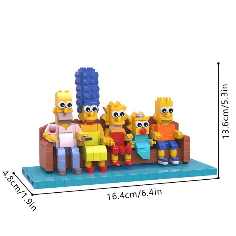 the simpsons family 5-pack building kit | moc-229844 - 2