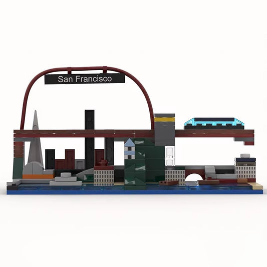 the small san francisco skyline building kit | moc-50164 - 1