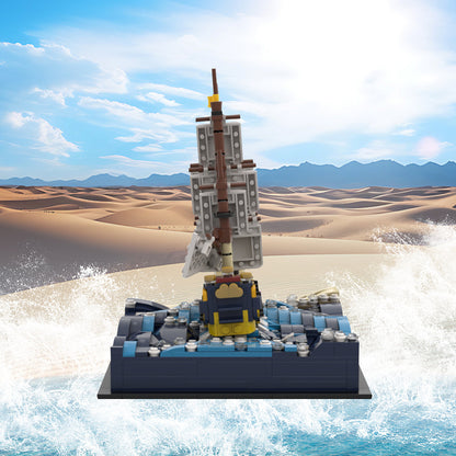 the unicorn breaches through the dunes | tintin | moc-184284 - 1