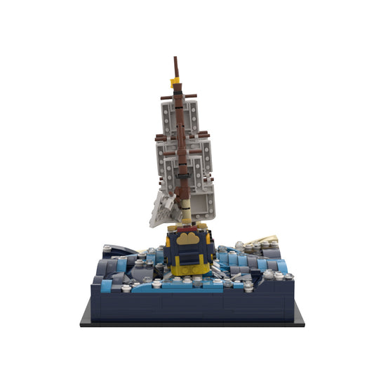 the unicorn breaches through the dunes | tintin | moc-184284 - 2