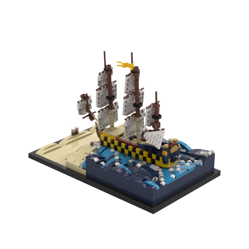 the unicorn breaches through the dunes | tintin | moc-184284 - 3