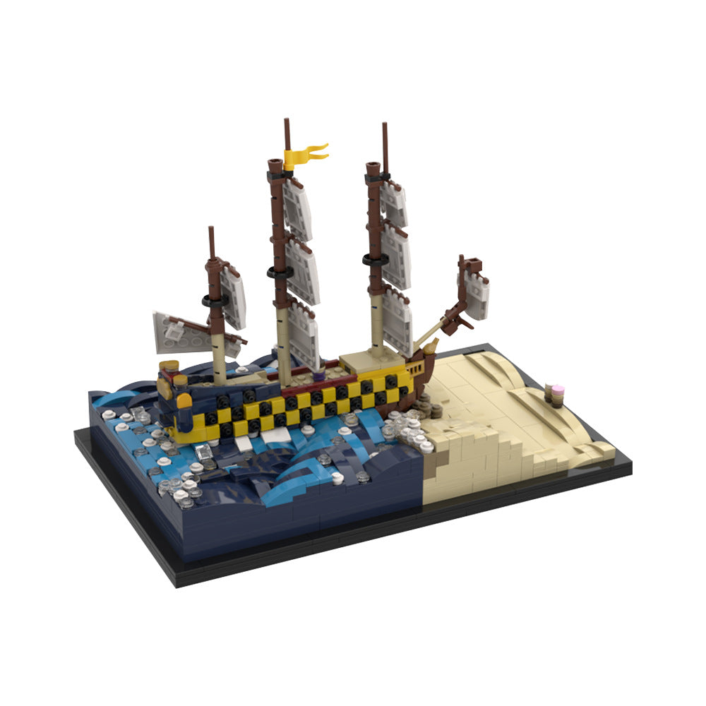 the unicorn breaches through the dunes | tintin | moc-184284 - 5